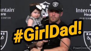 derek carrs daughter steals the 1