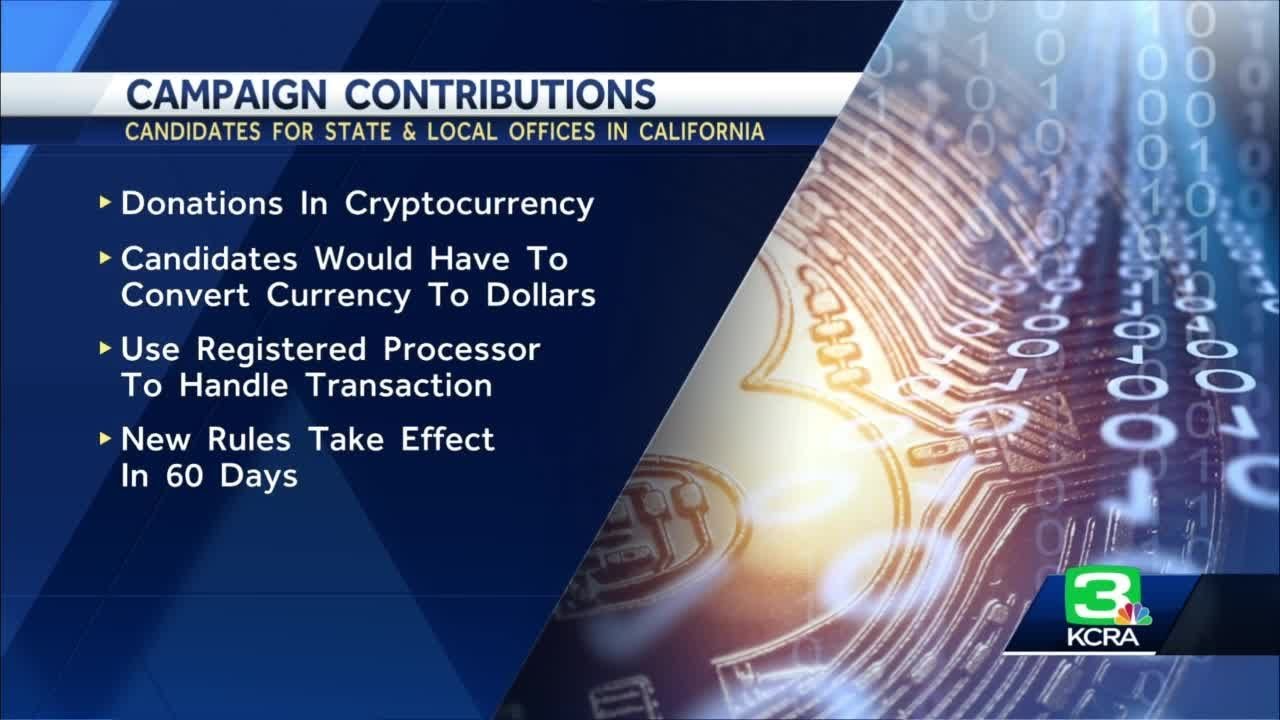 California To Allow Cryptocurrency Campaign Donations