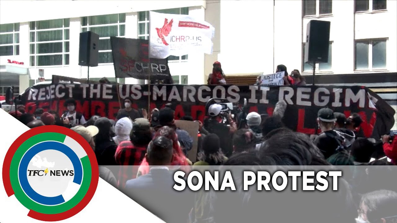 Fil Am Activists Close Off Sf Block To Protest Marcos’ Sona | Tfc News California, Usa