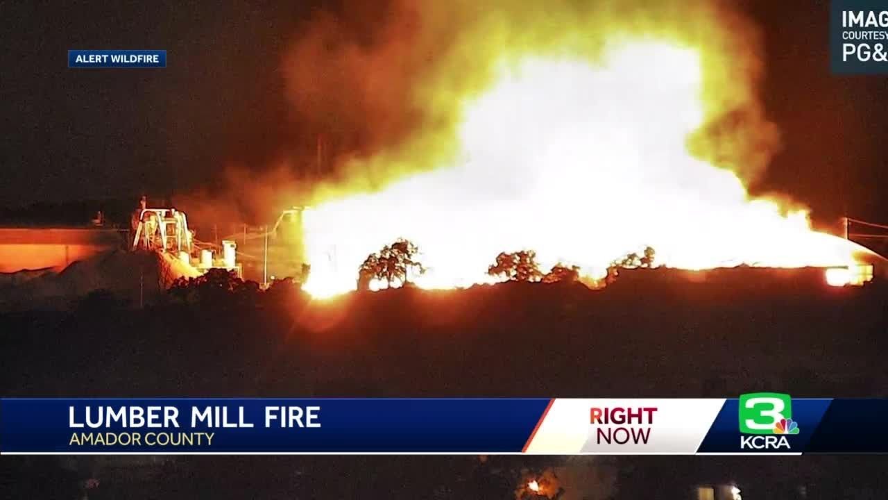 Fire Destroys Amador County Lumber Mill