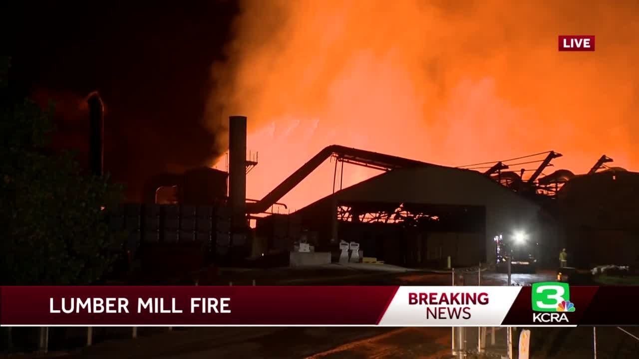 Fire Destroys Much Of Amador County Lumber Mill