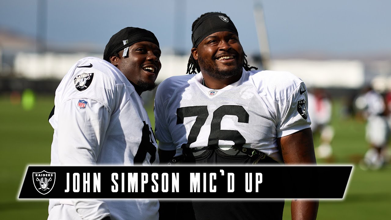 John Simpson Mic’d Up At Training Camp: ‘that Boy Is Slippery’ | Raiders | Nfl
