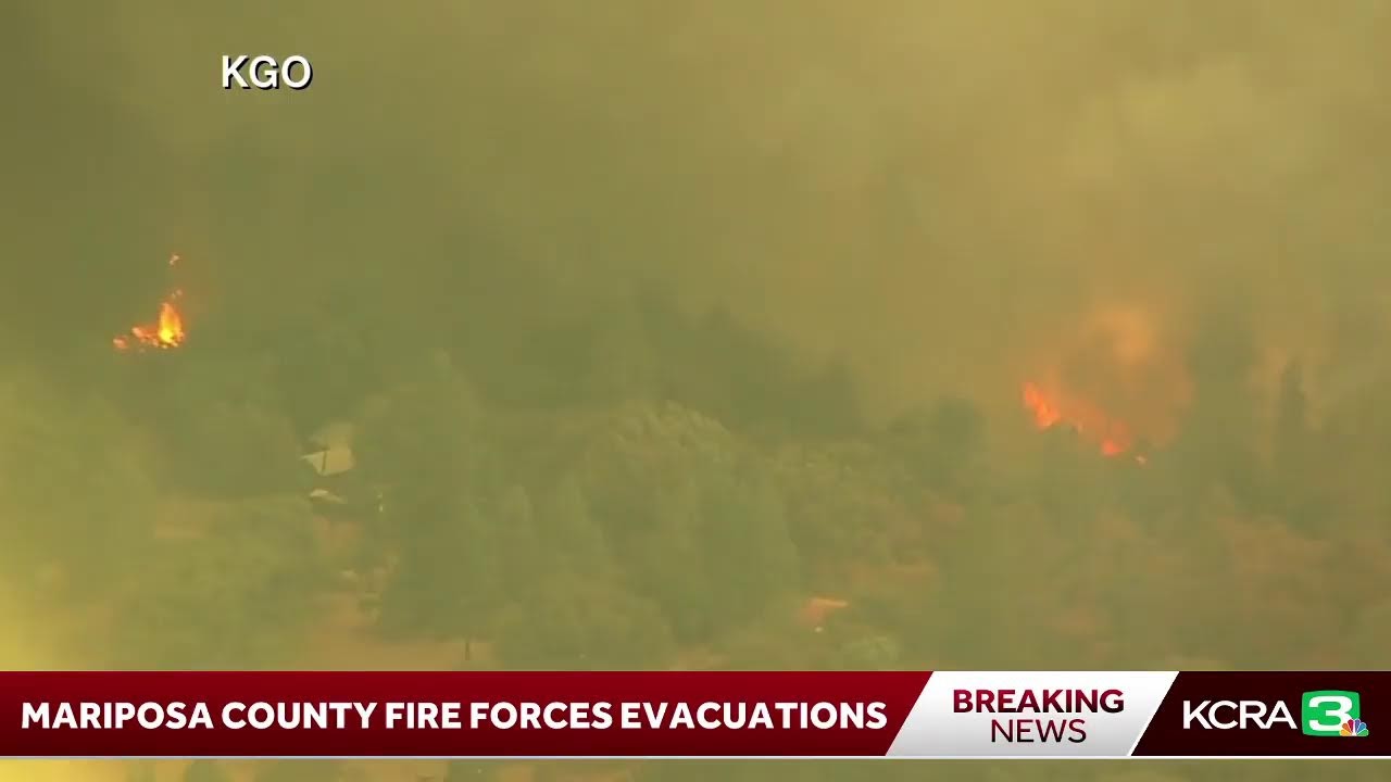 Live | These Are Aerials Of A Mariposa County Wildfire That Has Forced Evacuations And Burned Tho…