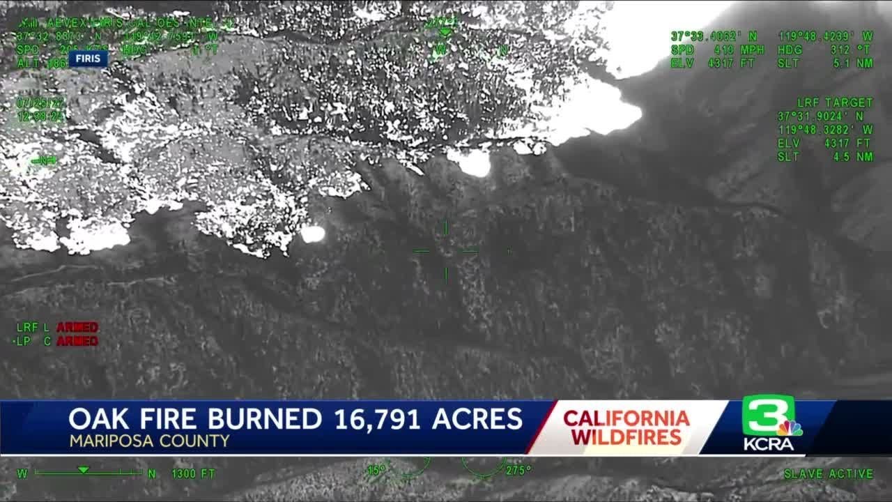 Oak Fire Rate Of Spread Begins To Slow As It Reaches 2018 Ferguson Fire Burn Scar