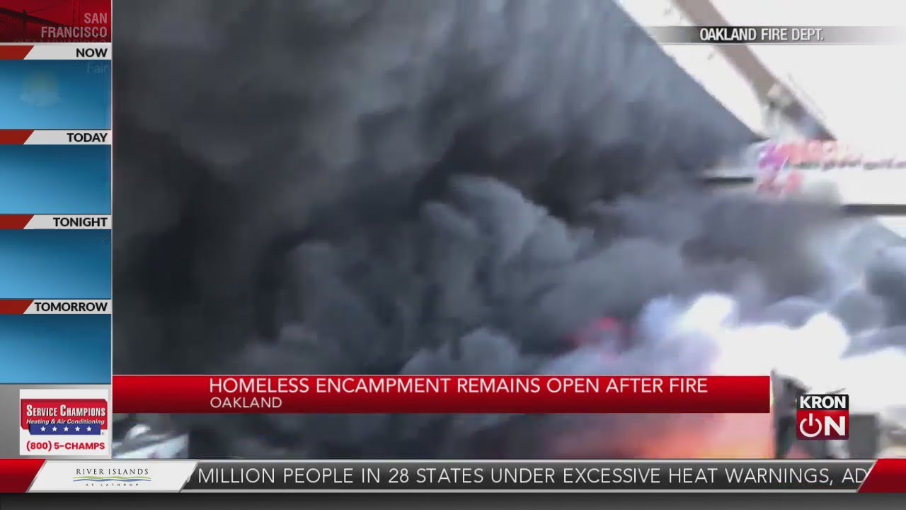 Oakland Homeless Encampment Remains Open After Fire