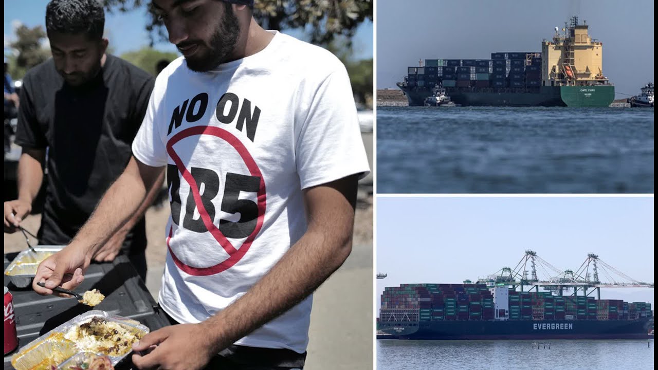 Photos Show Line Of Freighters Outside Port Of Oakland As Trucker Strike Enters Its Second Week