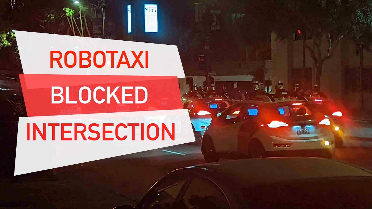 Robotaxi Blocked Intersection In San Francisco