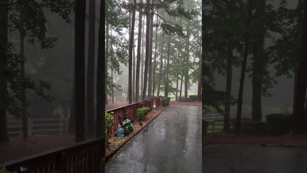 Severe Thunderstorms And Rain And Wind Gusts Hit Fayettville Ga Hard This Evening But Clean Driveway