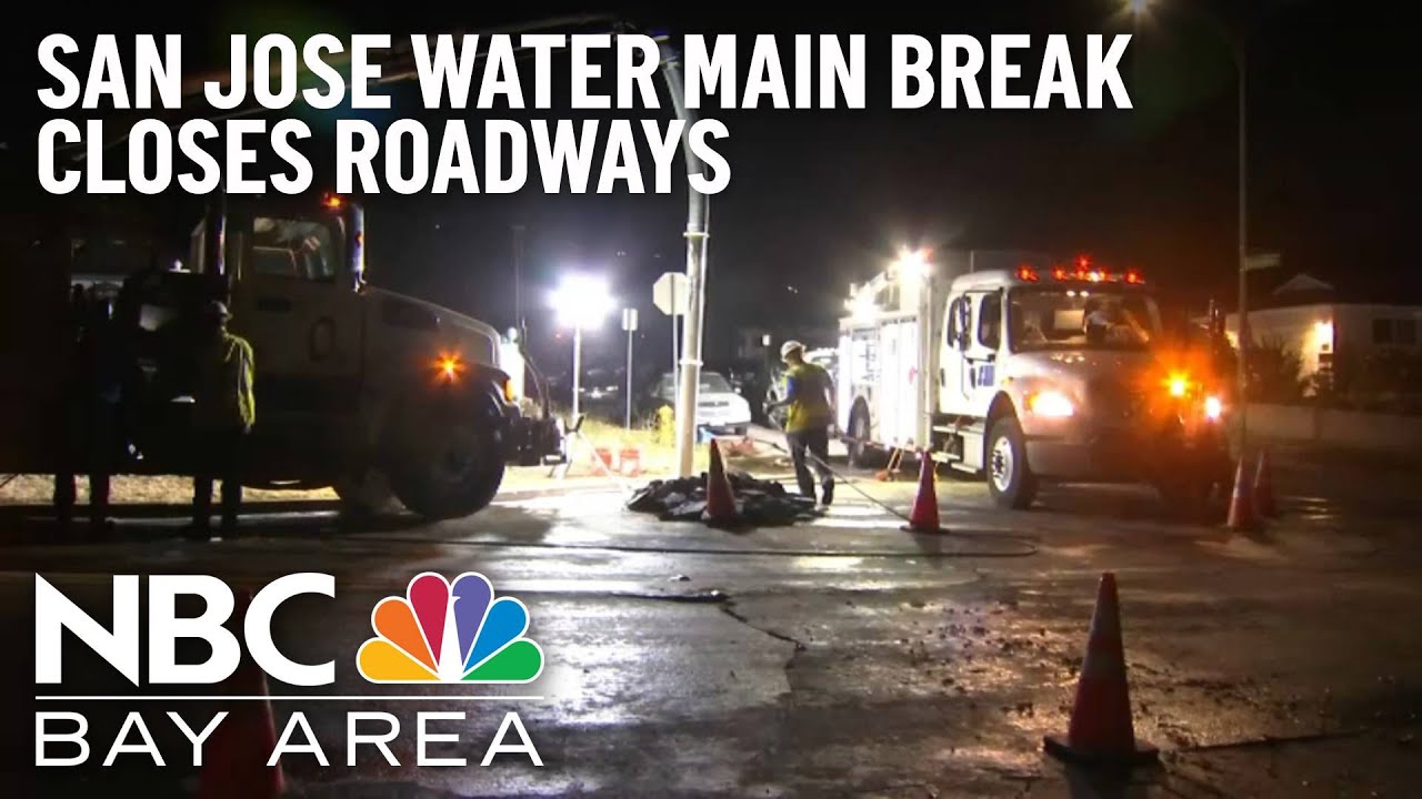 Water Main Break In East San Jose Causes Sinkhole, Shuts Down Roadways