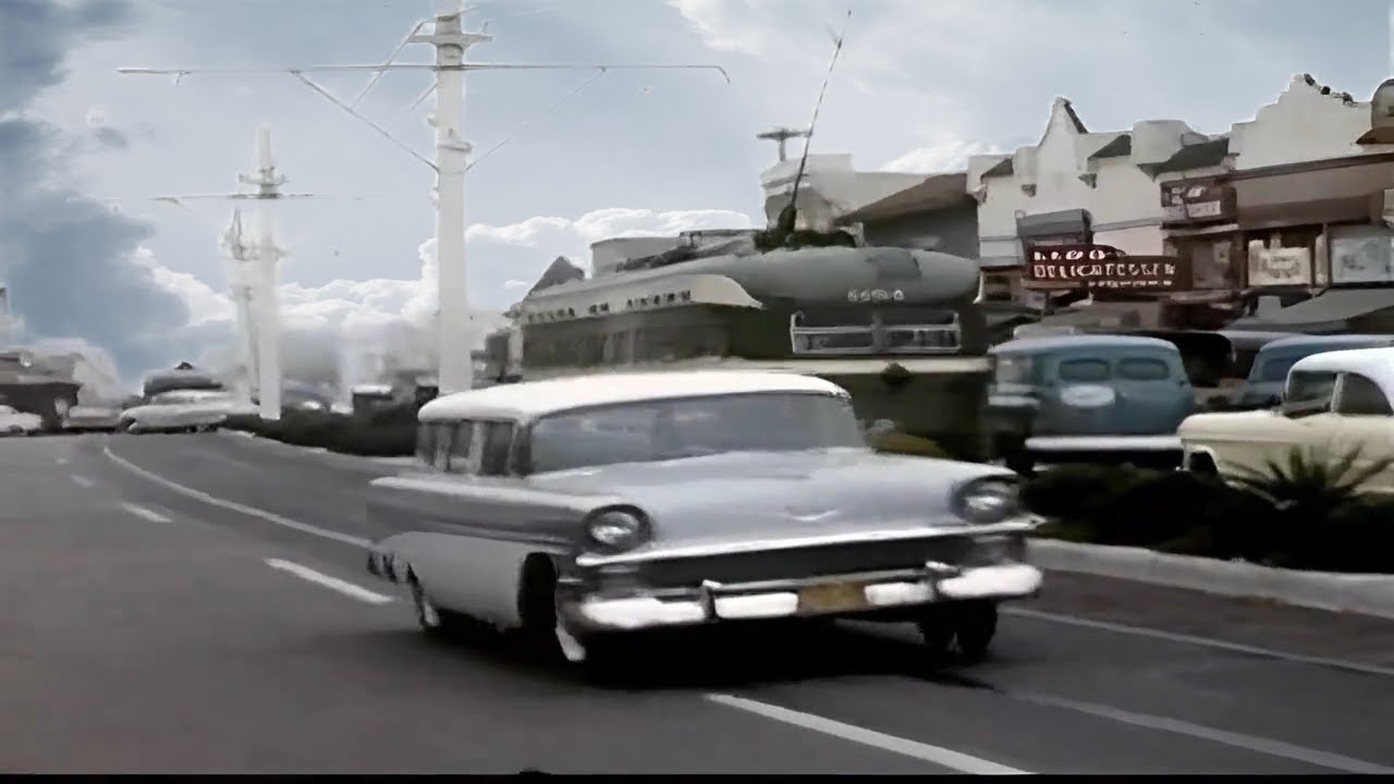 1960s – Views Of Los Angeles & San Francisco (60fps, Added Sound W/ Color Remaster)