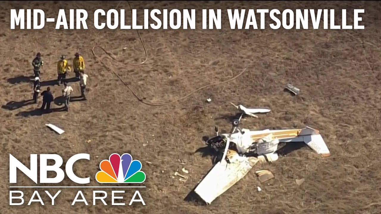 2 Small Planes Collide Mid Air At Watsonville Airport