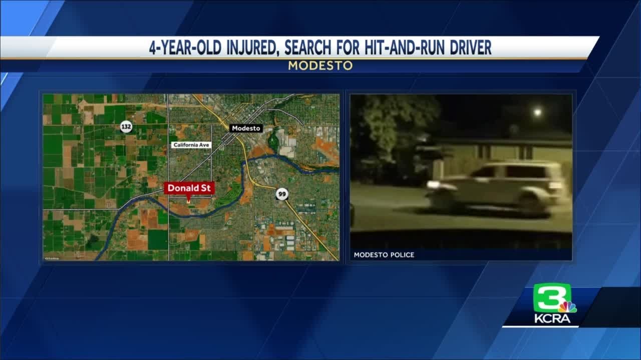 4 Year Old Seriously Injured After Being Struck By Suv In Modesto, Authorities Search For Driver