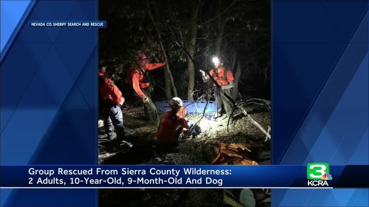 9 Month Old, 10 Year Old And 2 Adults Rescued In Sierra County