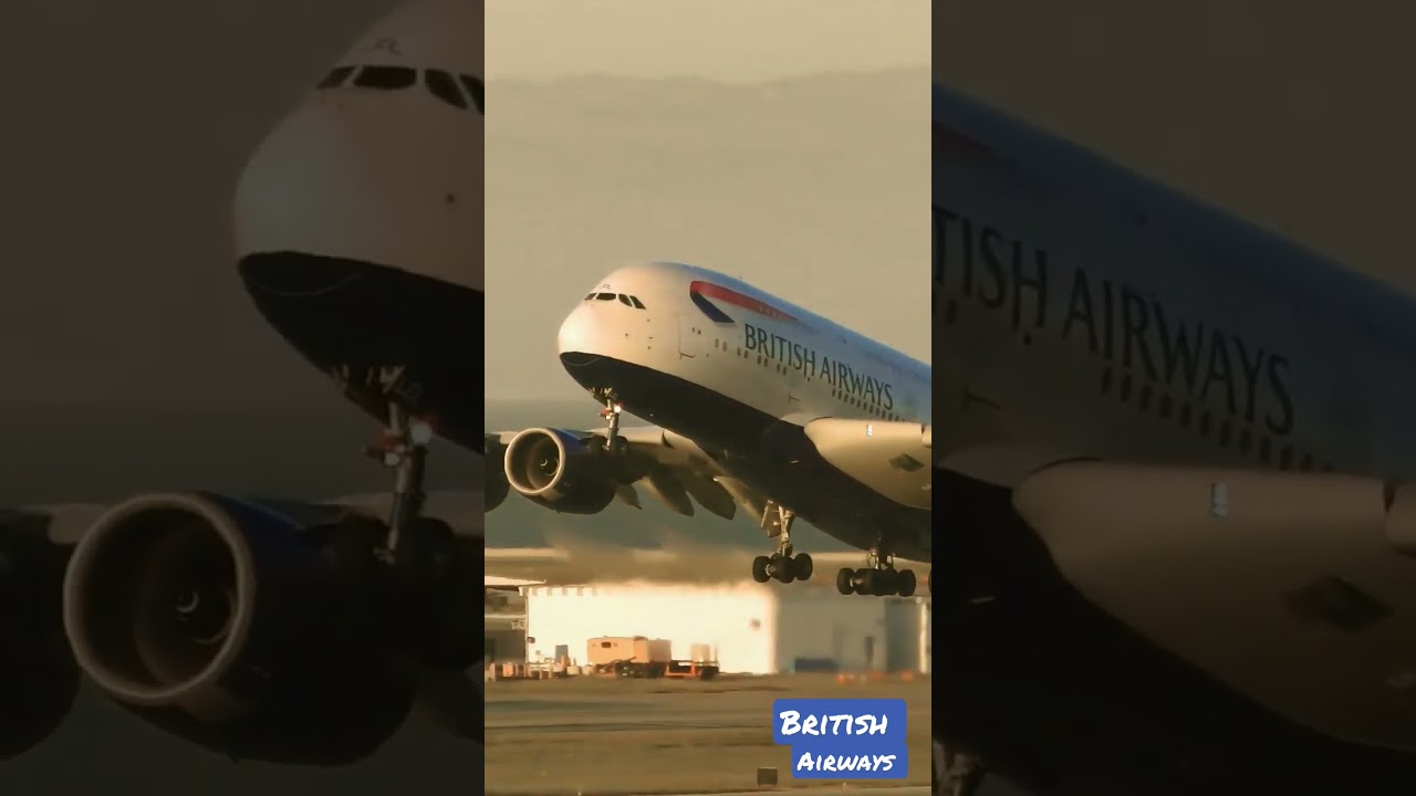 Amazing !!!!!! British Airways Aircraft Takeoff Process At Sfo 🇺🇸