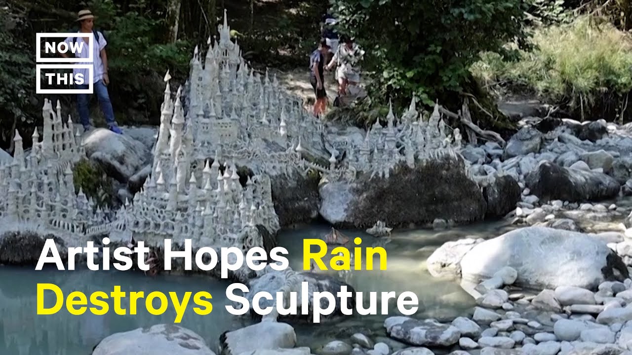 Artist Sculpts Mini Kingdom In Dried Up River Bed