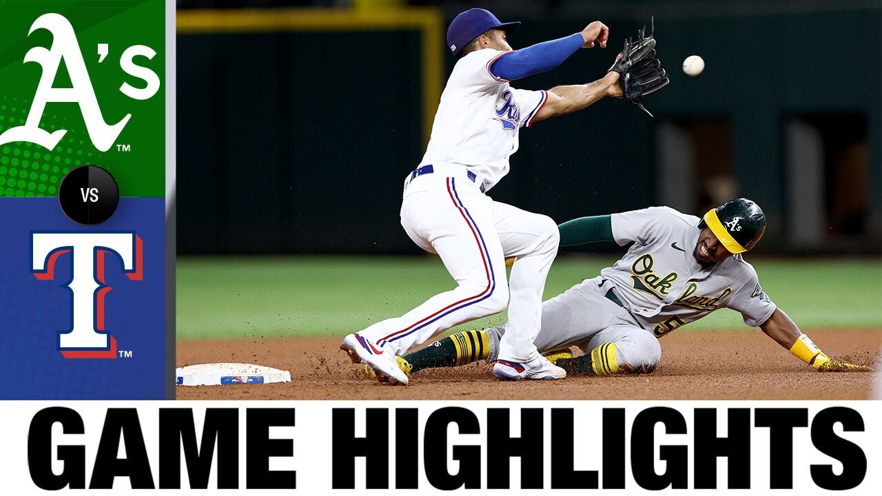 A’s Vs. Rangers Game Highlights (8/15/22) | Mlb Highlights