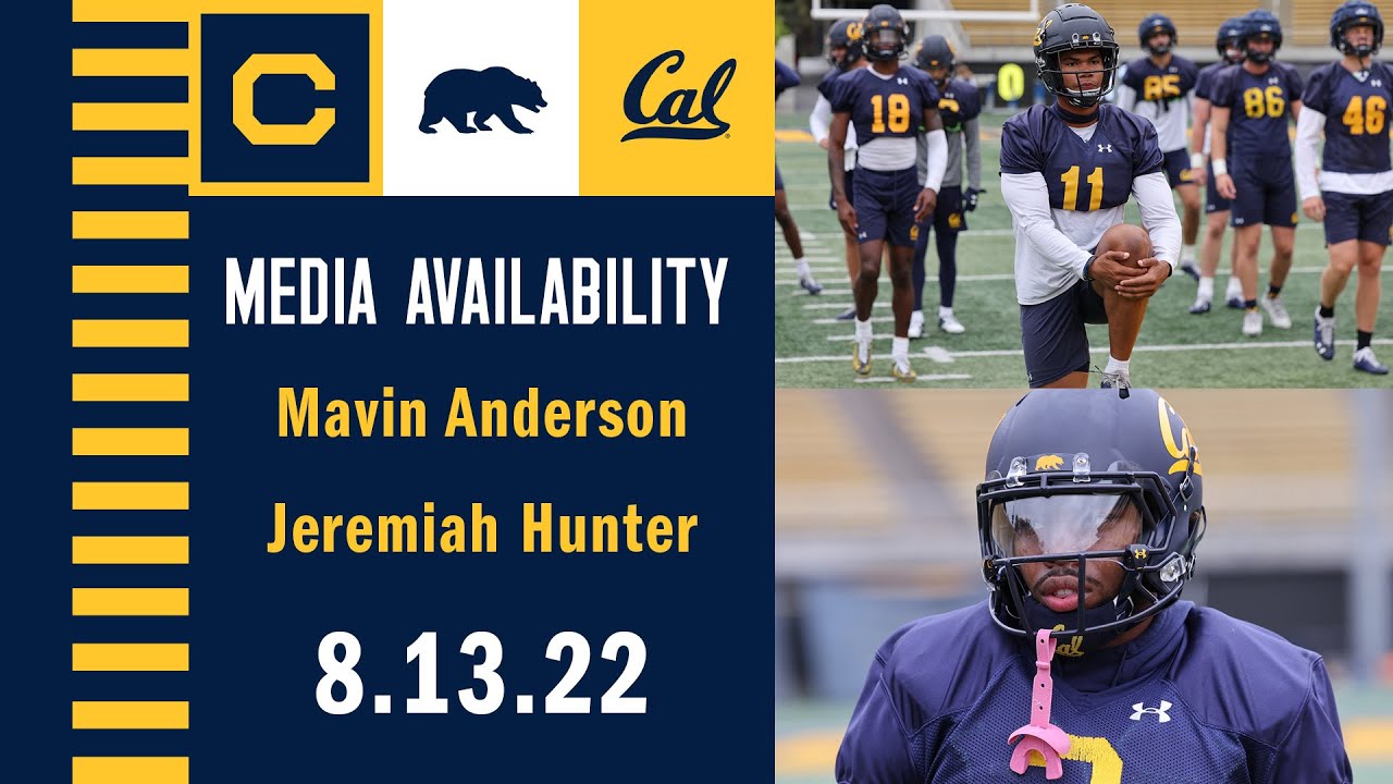 Cal Football: Jeremiah Hunter, Mavin Anderson Media Availability (8.13.22)