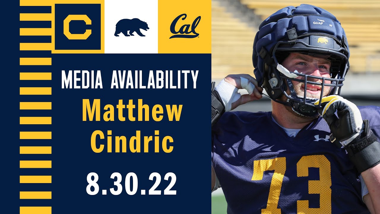 Cal Football: Matthew Cindric Media Availability (08.30.22)