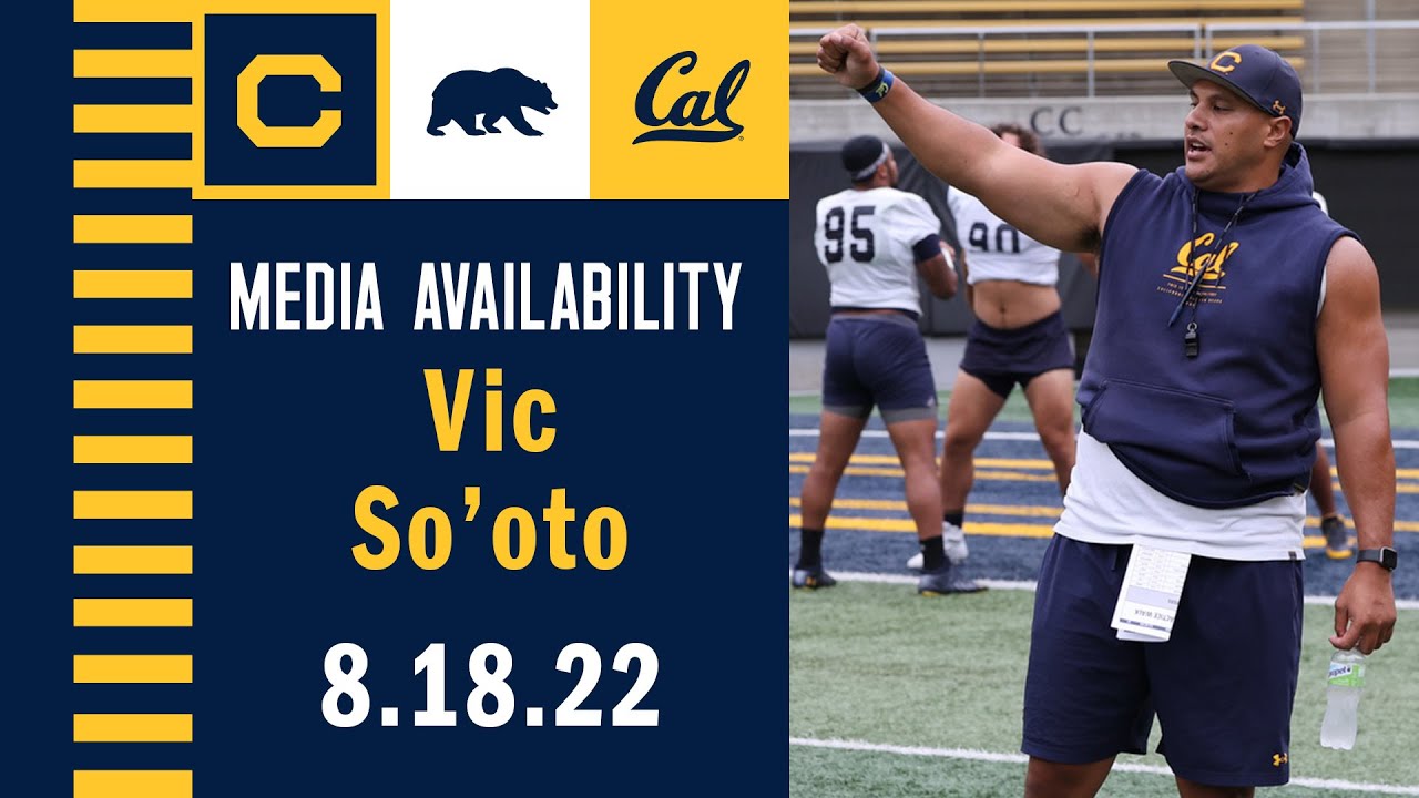 Cal Football: Vic So’oto Media Availability (8.18.22)