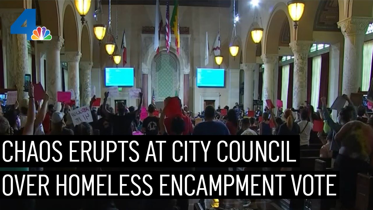 Chaos Erupts Over La City Council Homeless Encampment Ban | Nbcla