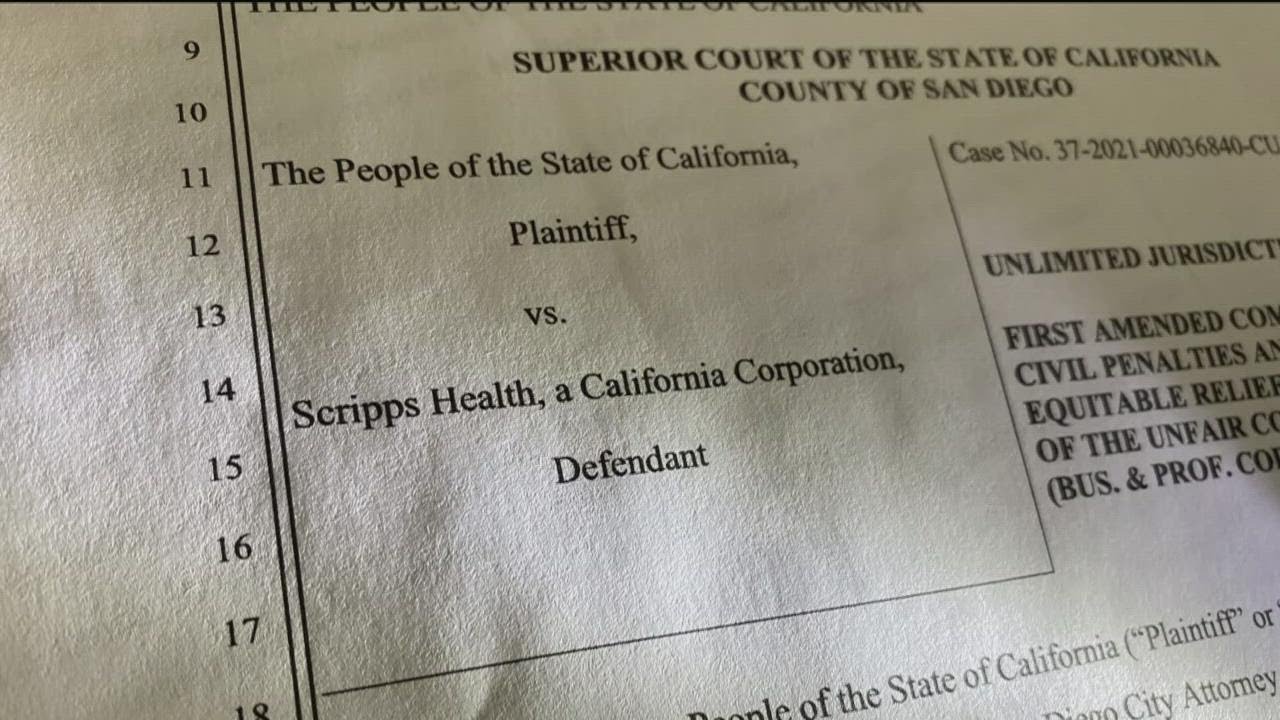 City Of San Diego Vs Scripps Health Lawsuit Moves Forward