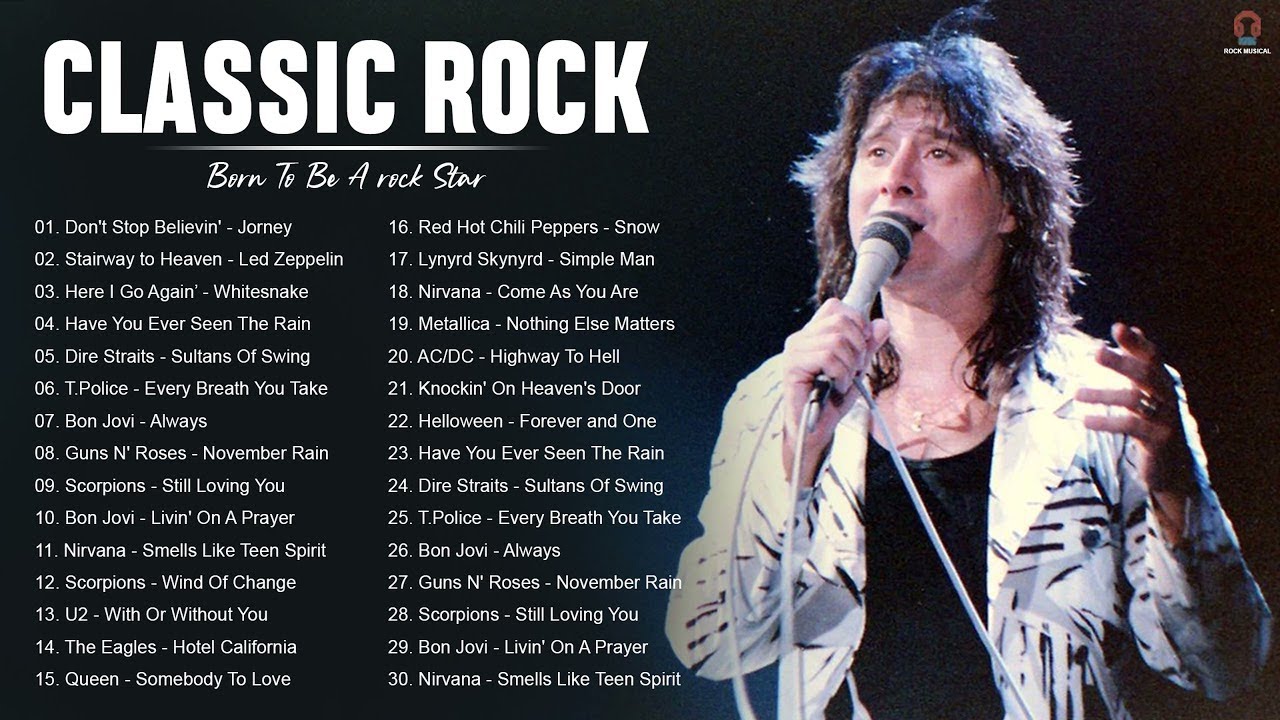 Classic Rock 60s 70s 80s | Guns N Roses, Queen, Metallica, Bon Jovi