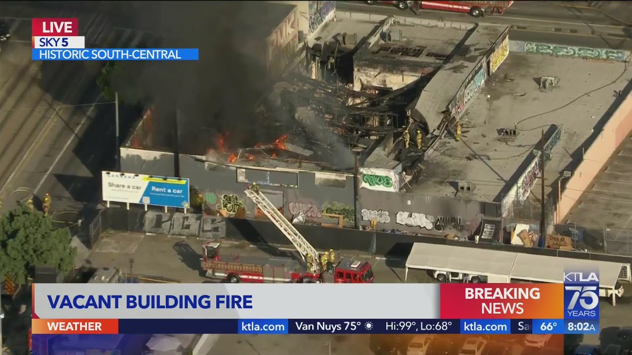 Fire Erupts In 2 Story Building In South L.a.