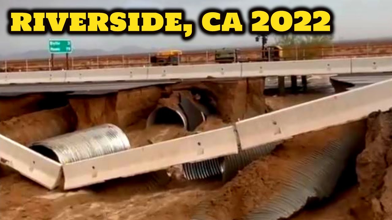 Flash Flood In Riverside County California! I 10 Freeway Is Wrecked