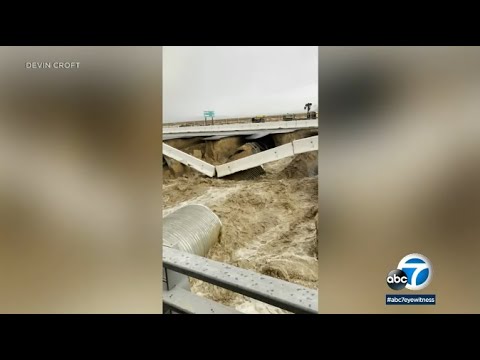 Flash Flooding Washes Out Part Of Eastbound 10 Freeway In Riverside County | Abc7