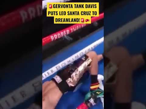 🚨gervonta Tank Davis Knocks Leo Santa Cruz Out🚨🥊 #boxing #sports #shorts #viral #trending #news