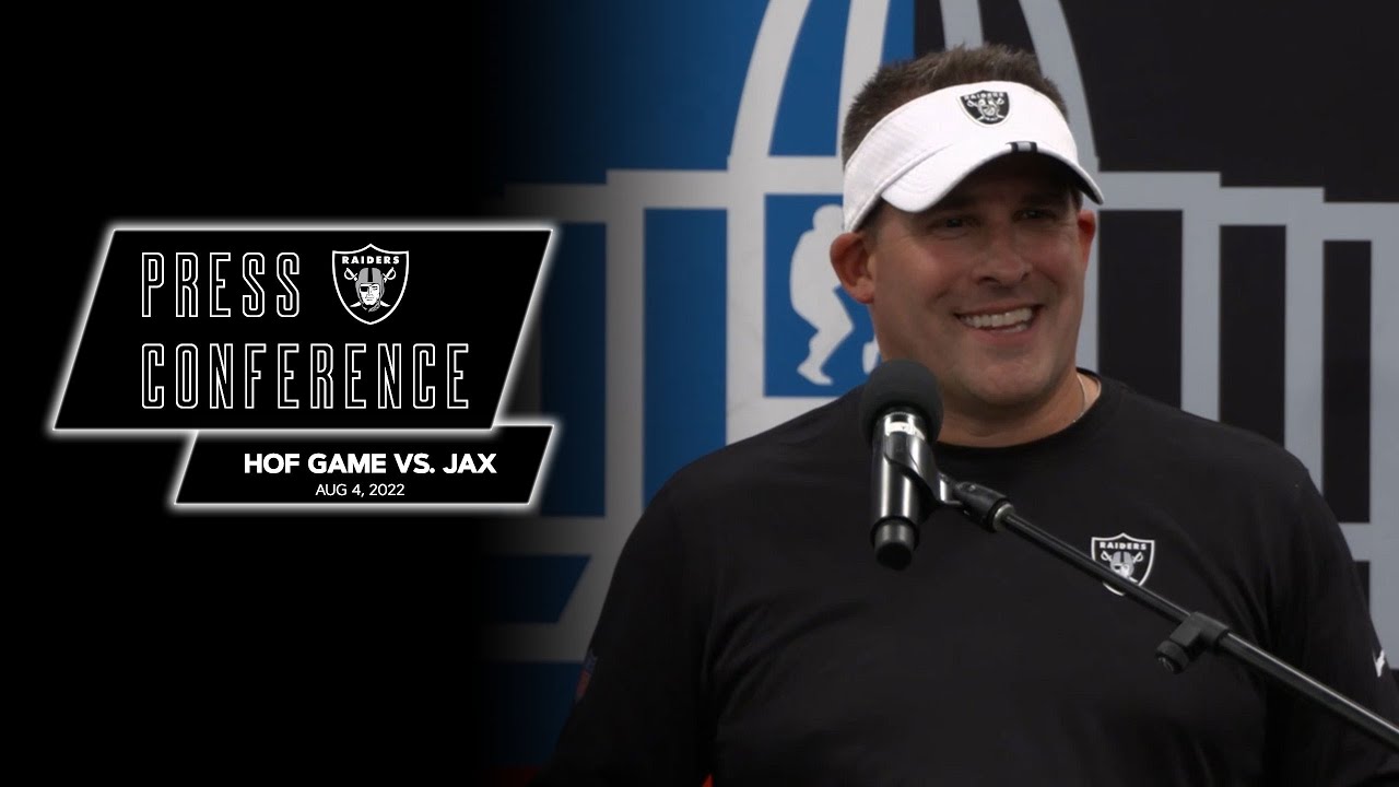 Head Coach Josh Mcdaniels’ Postgame Presser | Raiders Vs. Jaguars | Hall Of Fame Game | Nfl