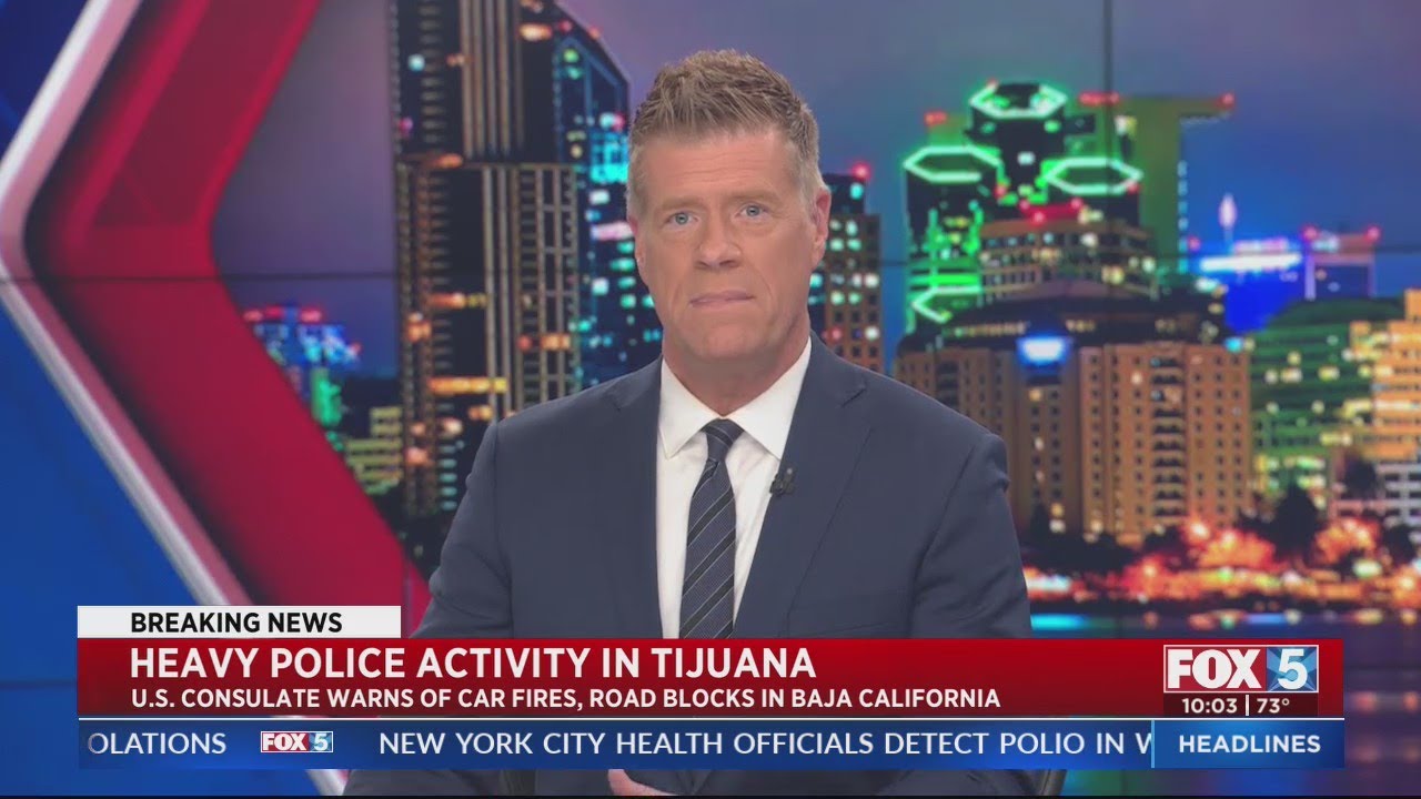 Heavy Police Activity In Tijuana