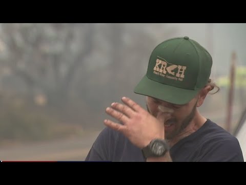 Homeowner Breaks Down During Mckinney Fire