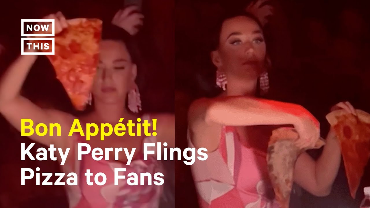 Katy Perry Throws Pizza Slices To Fans During Nightclub Appearance