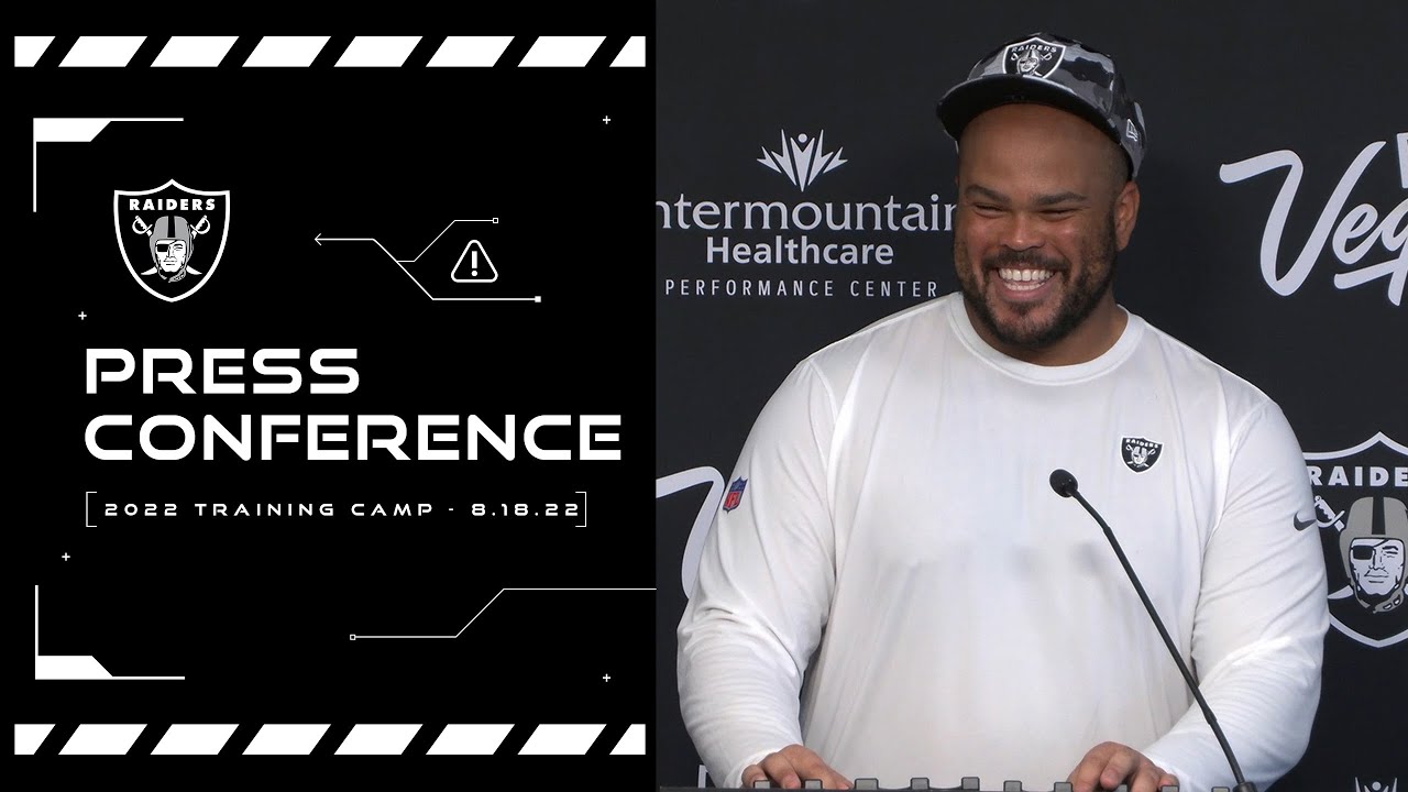 Kendal Vickers, Amik Robertson And Jermaine Eluemunor Presser – 8.18.22 | Raiders | Nfl