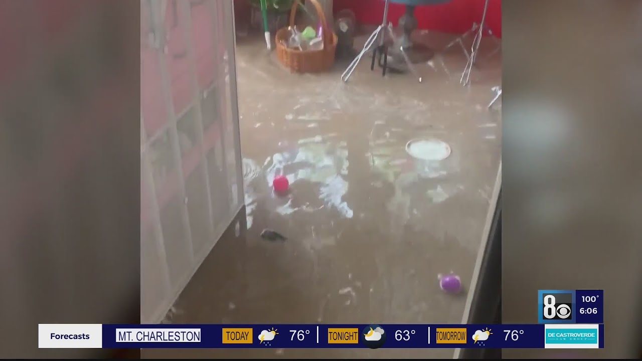 Las Vegas Family Home Damaged After Severe Flooding