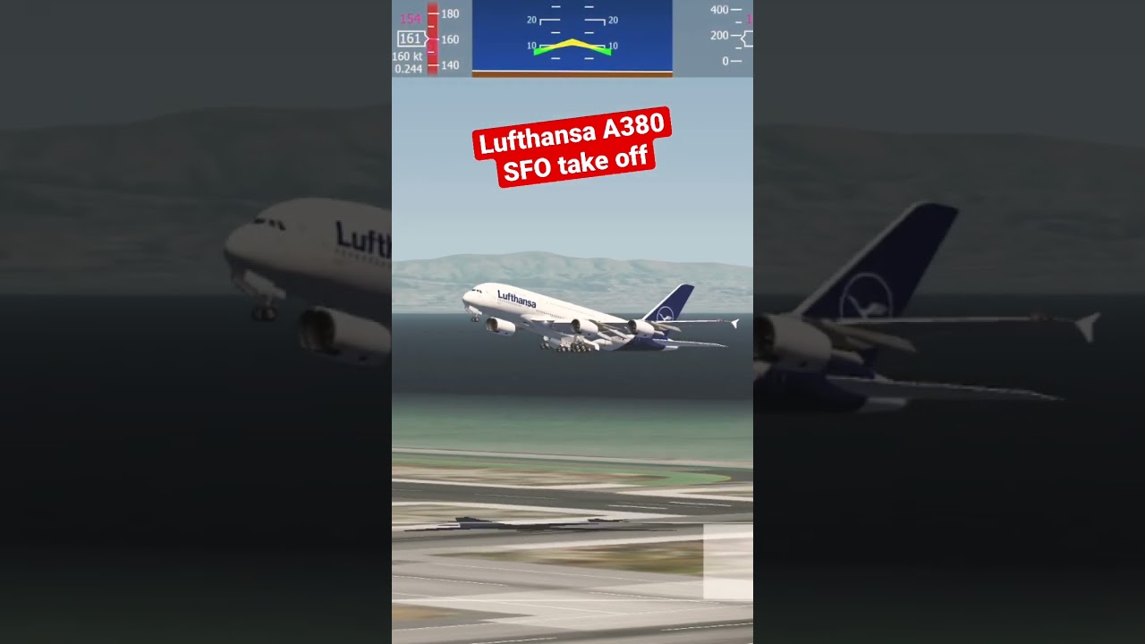 Lufthansa Airbus A380 Take Off San Francisco – Aerofly Fs 2022 Best Mobile Flight Simulator Ever