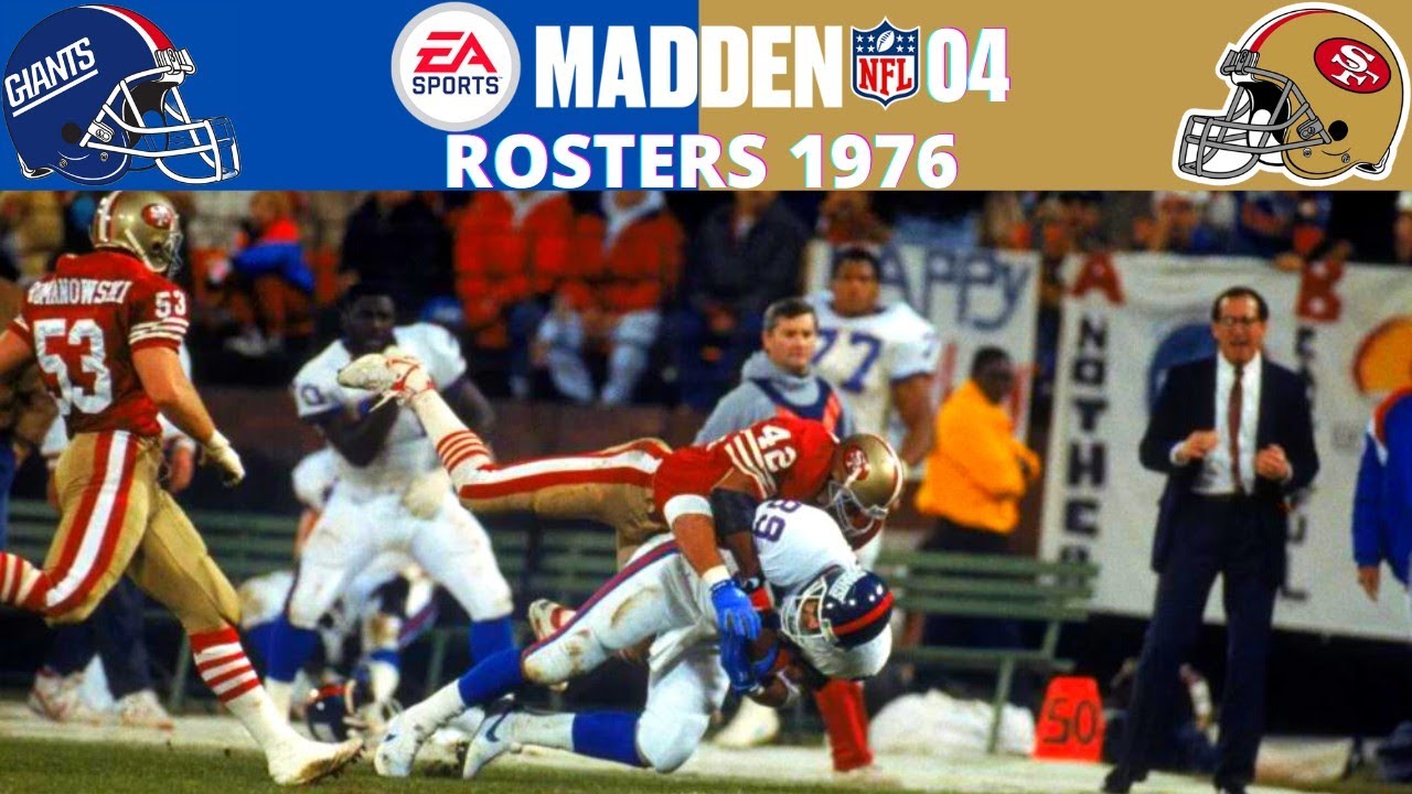Madden Nfl 04 Historic Teams – Giants Vs. 49ers – Simulation Highlights – (rosters 1976 Mod)