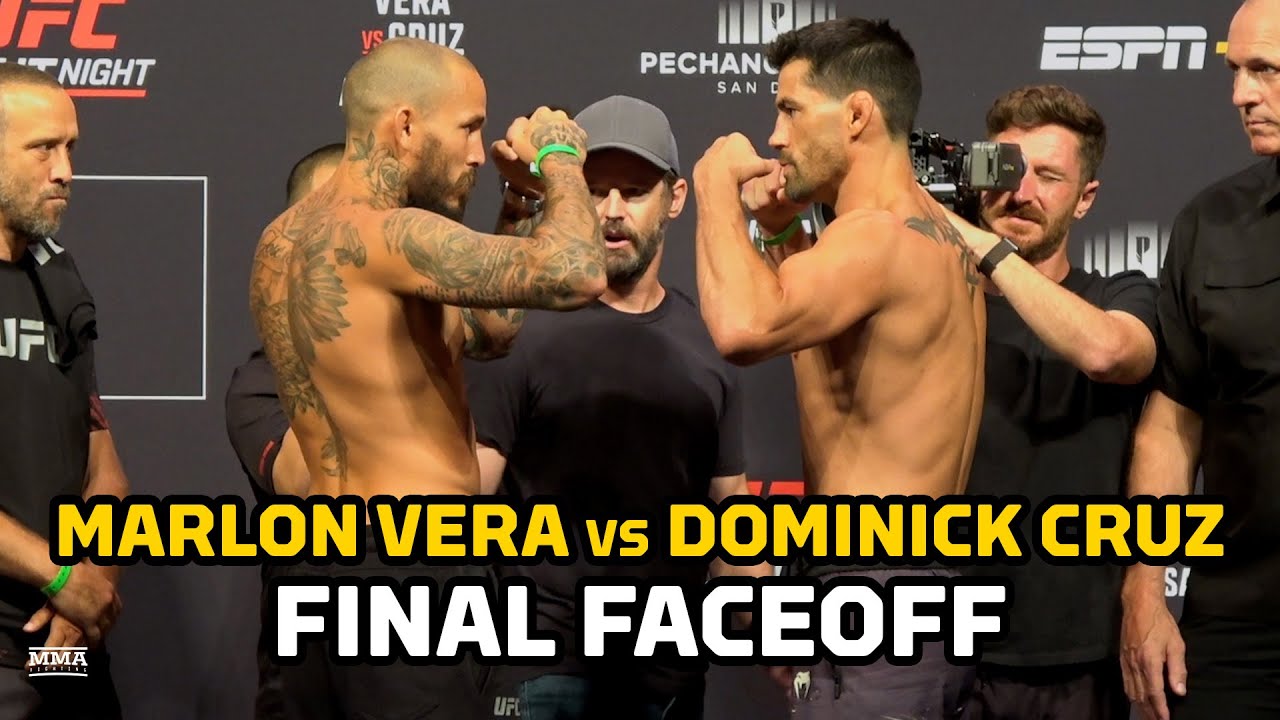 Marlon Vera Vows To Finish Dominick Cruz After Final Staredown | Ufc San Diego | Mma Fighting