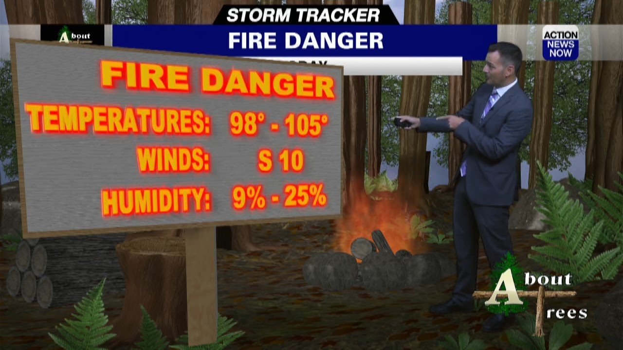 Monday, August 22nd Fire Danger Forecast