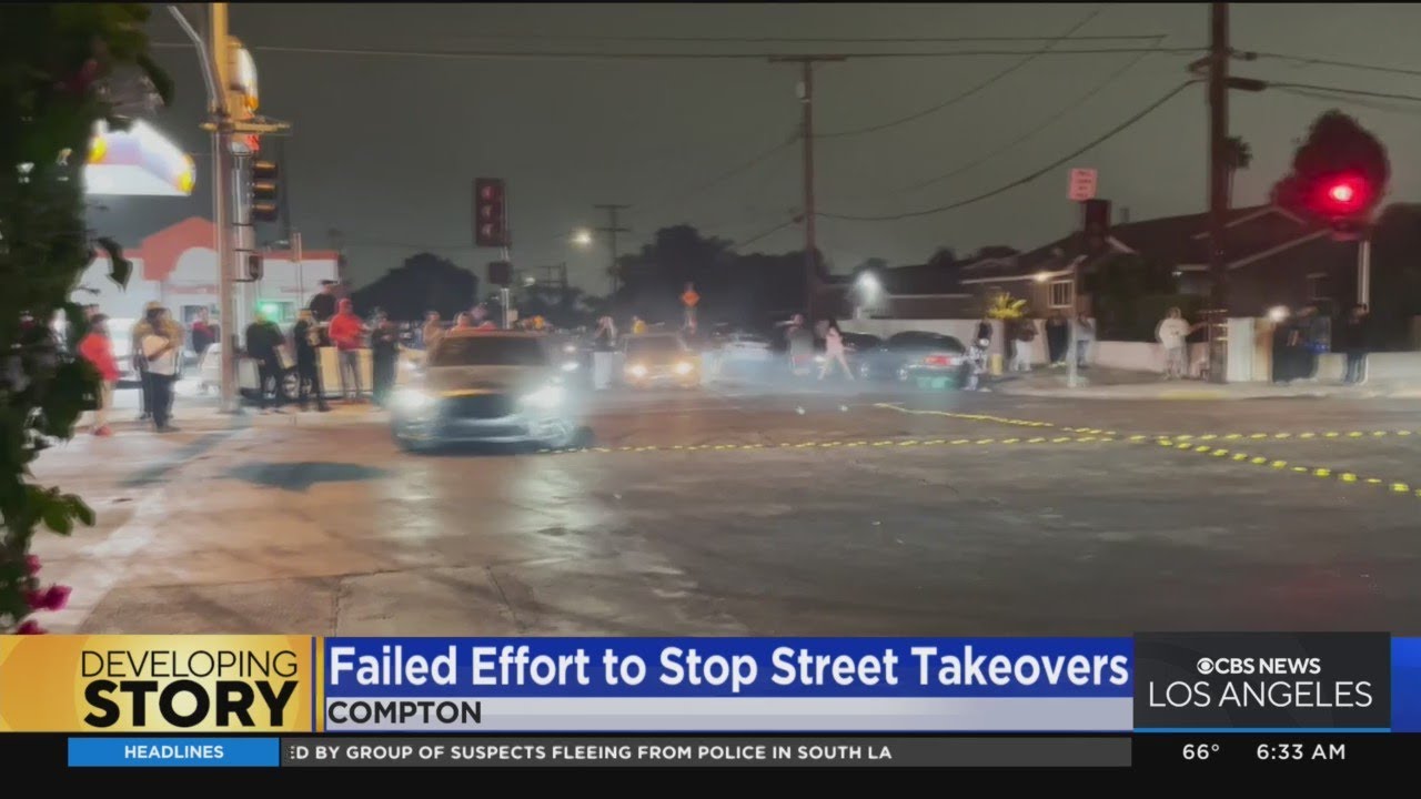 Newly Installed Botts’ Dots Fail To Stop Street Takeovers In Compton