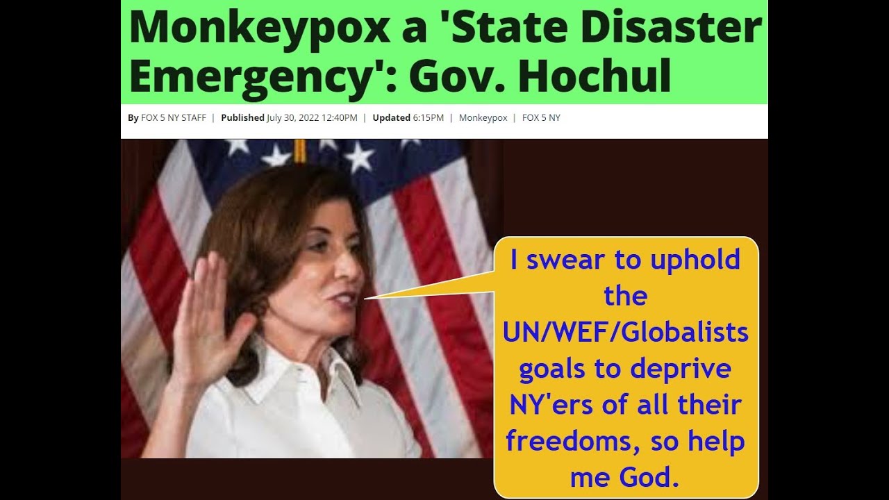 Ny, Il, San Fran Declare Monkeypox Health Emergencies, Ny Gov Disgusting Tyrant – Wake Up, Nyer’s