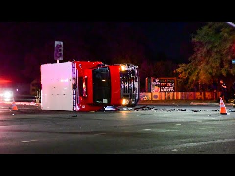 Paramedics Uninjured After Ambulance Rollover Crash | Sacramento