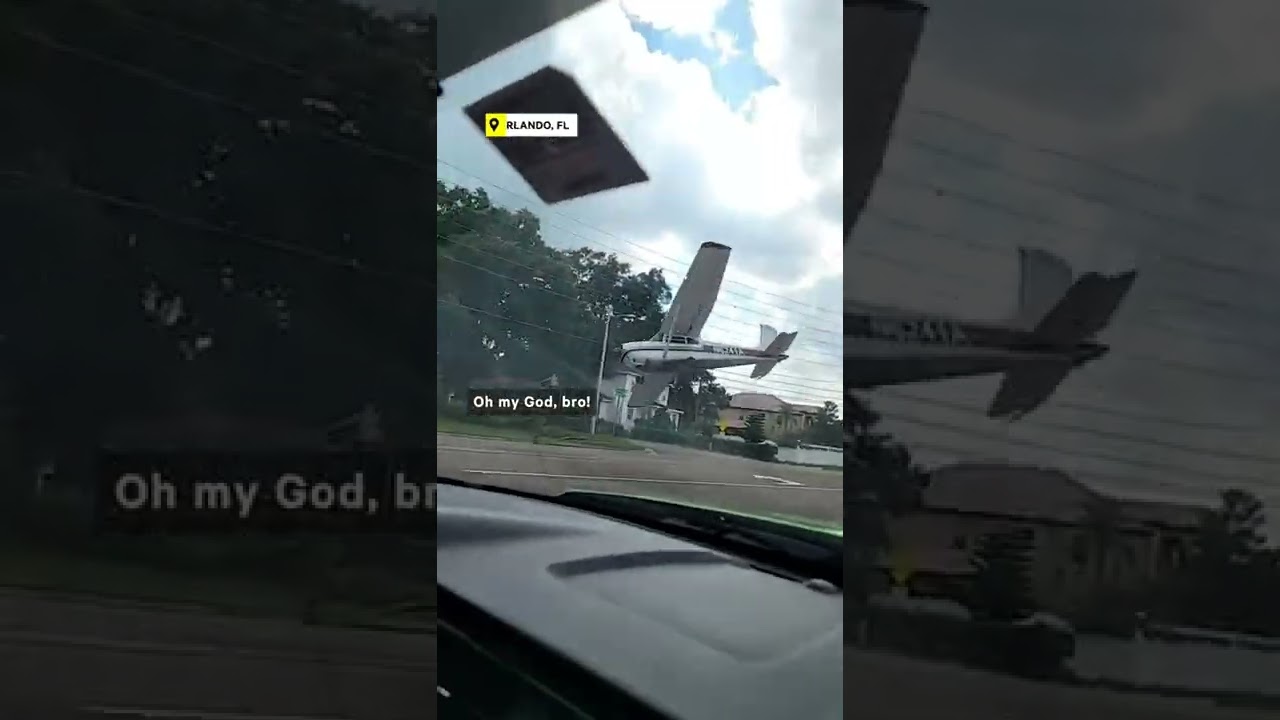 Plane Crash Lands On Orlando Intersection