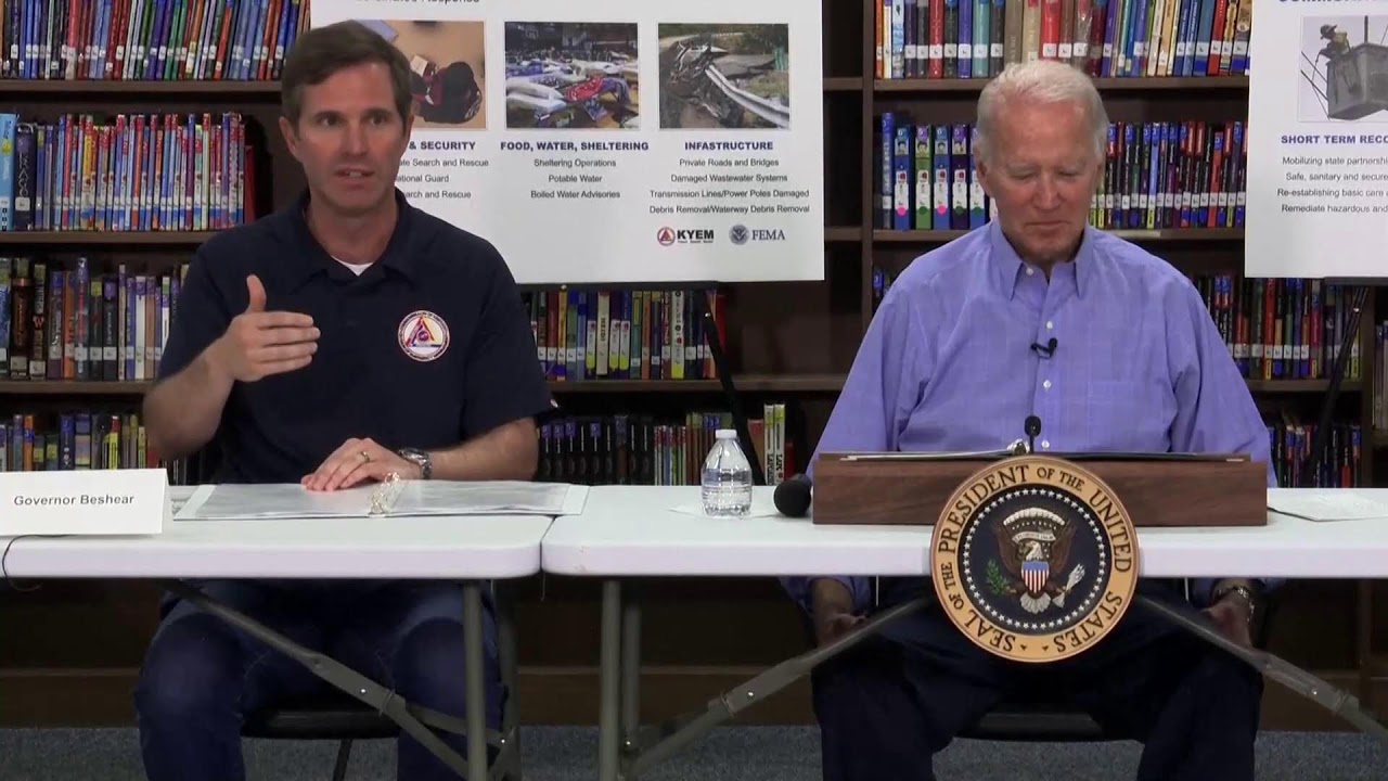 Pres. Biden Participates In Briefing On Kentucky’s Flood Response Efforts I Live