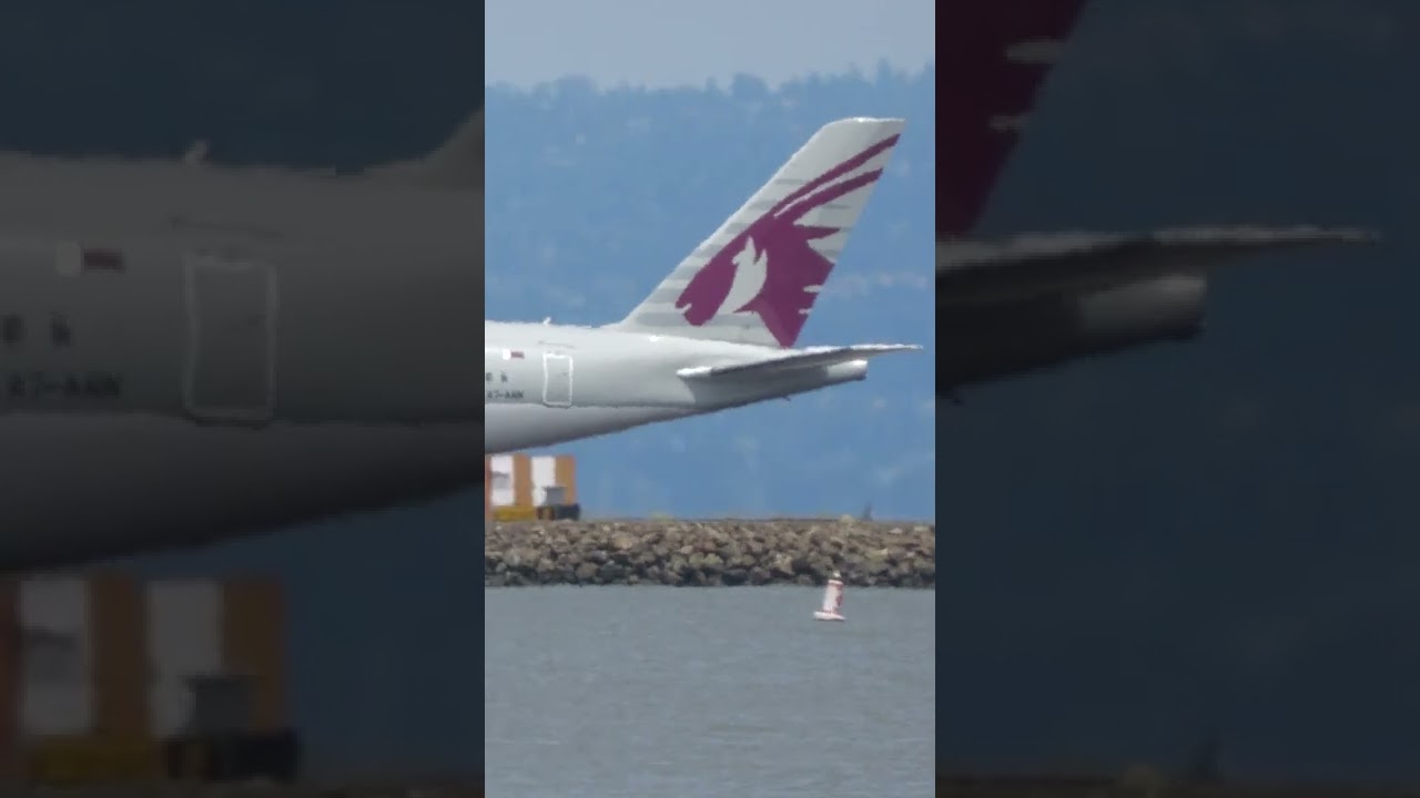 Qatar A350 1000 Arrival At Sfo #shorts