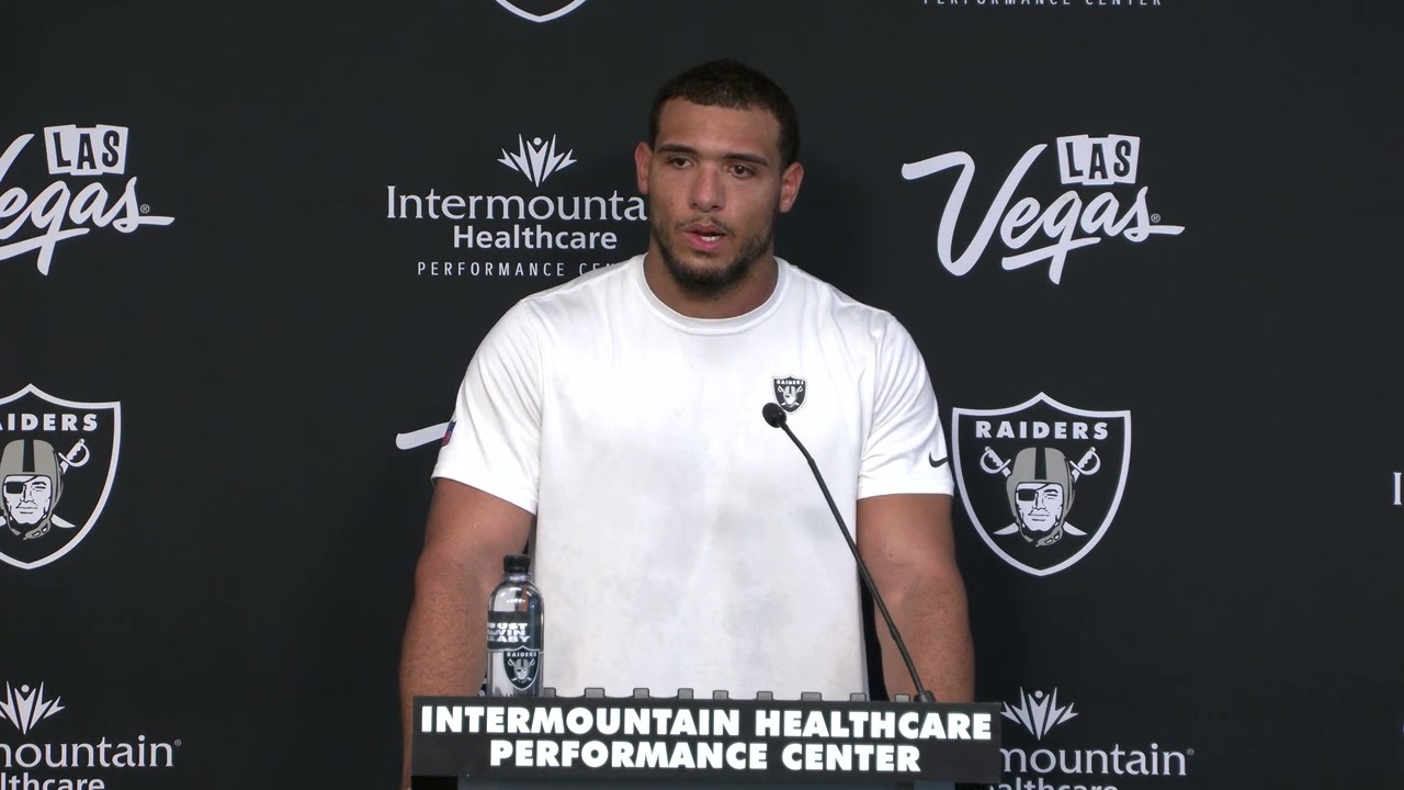 Raiders Dl Tashawn Bower Talks To Media, Training Camp 2022 – Aug 17, 2022