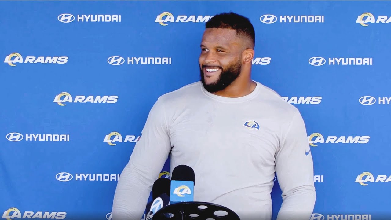 Rams Dl Aaron Donald & Hc Sean Mcvay Address The Media Following Practice