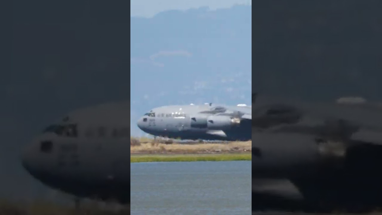 Rare Us Air Force C 17 At Sfo #shorts