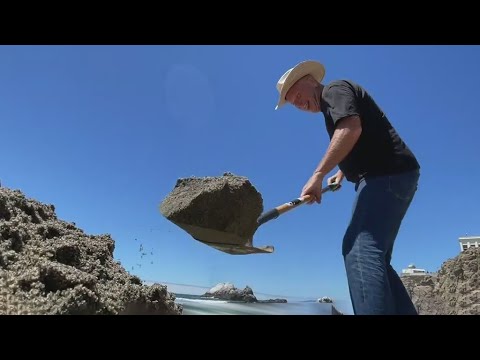 Sand Artist Digs Up Ephemeral Masterpiece At Ocean Beach